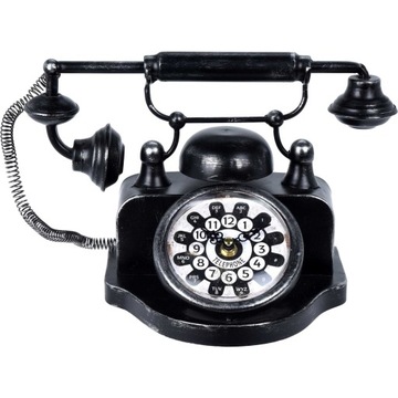 Zegar stołowy Retro Vintage telefon czarny