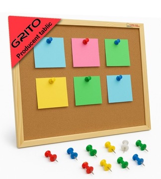 Tablica korkowa 50x40 cm.40x50, super jakość ! GRATIS Pinezki