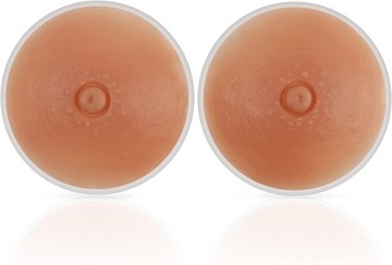 Para realistycznych samoprzylepnych silikonowych smoczków, średnica 8 cm, w