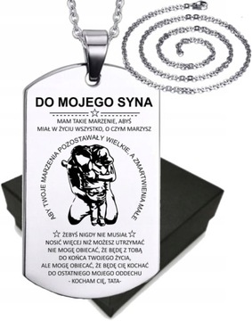 Zawieszka z grawerem dla SYNA od TATY
