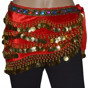 CHUSTA do tańca brzucha BELLY DANCE tribal orient monetki cygańska