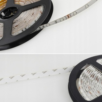 НАБОР САМОКЛЕЯЩИХСЯ ВОДОНЕПРОНИЦАЕМЫХ СВЕТОДИОДНЫХ ПОЛОС ДИСТАНЦИОННОГО УПРАВЛЕНИЯ RGB ДЛИННОЙ 5М БЕЛЫЙ + ЦВЕТНОЙ