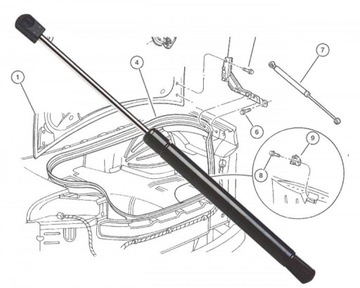 TLUMIČ KRYT KUFRU LH CHRYSLER 300M 99-04