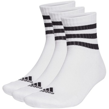 Skarpety ADIDAS Męskie 3-pak Cushioned Sportswear Mid-Cut BIAŁE r L 43-45