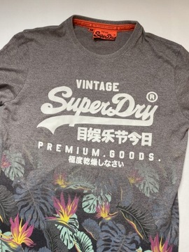 Superdry Super DRY REAL JAPAN/w kwiaty T SHIRT M/L