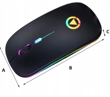 ТИХАЯ ЛЕГКАЯ БЕСПРОВОДНАЯ МЫШЬ ДЛЯ НОУТБУКА С RGB-ПОДСВЕТКОЙ ДЛЯ ШКОЛЬНОЙ РАБОТЫ
