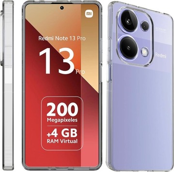 Чехол для Xiaomi Redmi Note 13 Pro 4G + ПРОЗРАЧНЫЙ КОРПУС С УЛУЧШЕННЫМ СТЕКЛОМ НА 360°