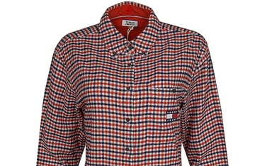 TOMMY JEANS koszula damska flanelowa, kratka, M