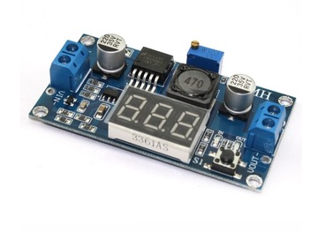 Przetwornica DC Step-Down LM2596 woltomierz