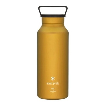 Butelka tytanowa turystyczna SNOW PEAK Aurora 800 ml Żółta japońska
