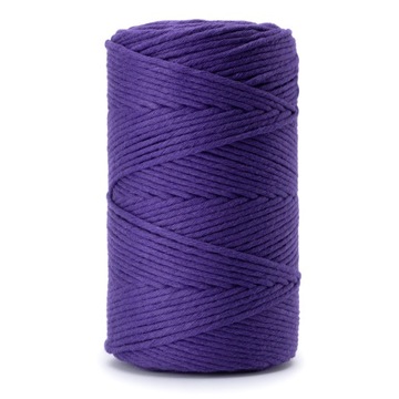 Sznurek do makramy bawełniany violet 3mm 200m