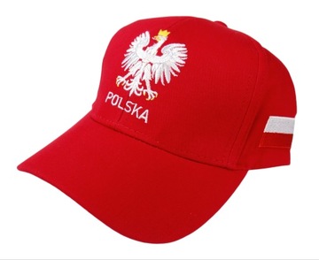 CZAPKA z daszkiem kibica POLSKA rozmiar 54-56 wzór H81