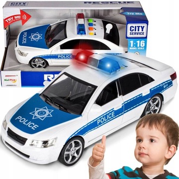 AUTO POLICJA RADIOWÓZ 1:16 Z DŹWIĘKAMI I ŚWIATŁEM