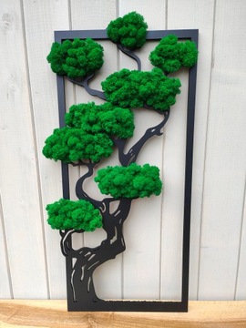 Дерево бонсай с малиновым мхом СПАСИБО УЧИТЕЛЮ 40см мох