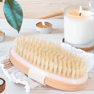 SZCZOTKA DO MASAŻU NA SUCHO I KĄPIELI 2W1 UJĘDRNIANIE SKÓRY