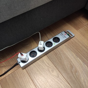 Удлинитель силового удлинителя, серебристый, 5 розеток, кабель 2,5 м BRENNENSTUHL