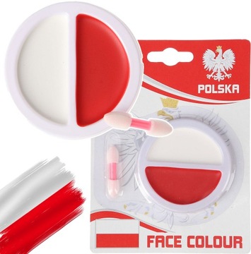 Farbki Farby Do Malowania Twarzy Kibica Polski FLAGA BIAŁO-CZERWONI