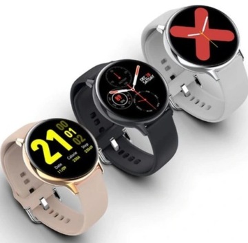 SmartWatch S20 Черные часы на металлическом браслете