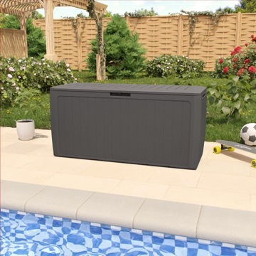 Садовый ящик, багажник, место для подушек, пластик, 290л, антрацит