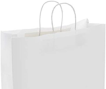 БЕЛАЯ БУМАГА ПОКУПОЧНЫЕ СУМКИ 25 ШТ.