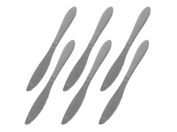 NOŻE OBIADOWE STOŁOWE 6SZT. KOMPLET NOŻY Z ZĄBKAMI Ł45