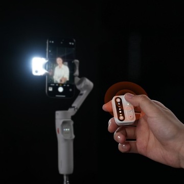 3-осевой подвес и кронштейн для телефона Hohem iSteady V3 White со светодиодной лампой