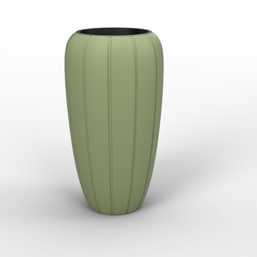 Горшок для цветов Ламела GAJA, диаметр Высота 40см, 78см, цвет СЕРЫЙ.