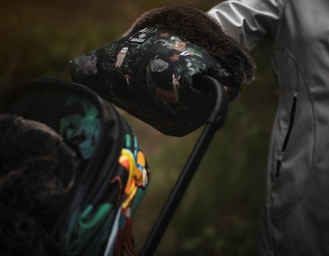 МУФКА MAKASZKA ДЛЯ ГЛАМУРНОЙ ЗЕЛЕНОЙ КОЛЯСКИ С МЕХОМ