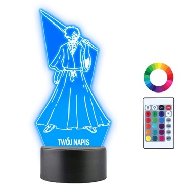 Lampka Nocna 3D LED Bleach Ichigo Bankai Prezent