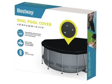 Pokrywa Basenowa na Basen Stelażowy 427x250cm Bestway 58425 NOWY MODEL 2024
