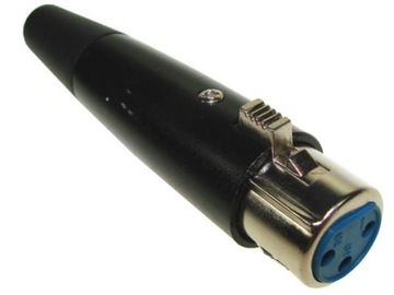 GNIAZDO XLR 3P METAL CZARNE