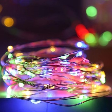 СВЕТОДИОДНЫЕ РОЖДЕСТВЕНСКИЕ ОГНИ ЦЕПОЧКА РОЖДЕСТВЕНСКАЯ ЕЛКА 30LED 3м RGB