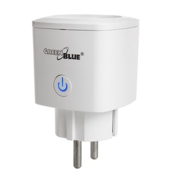 Zdalnie sterowane gniazdko WiFi GreenBlue, Android/iOS/Alexa/Google Home