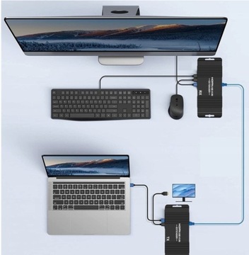 ROZSZERZACZ HDMI LAN KVM USB RJ45 60M ETHERNET LOPOUT