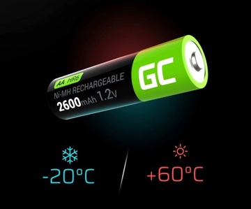 4x БАТАРЕИ AA R6 GREEN CELL 2600 мАч