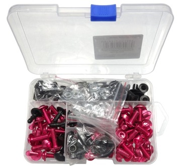ŚRUBY OWIEWEK ALUMINIOWE UNIWERSALNE KOLORY 193pcs