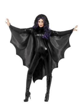 STRÓJ SKRZYDŁA NIETOPERZA PELERYNA HALLOWEEN UNIW.
