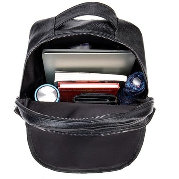 КОЖАНЫЙ РЮКЗАК МУЖСКОЙ СТИЛЬНЫЙ НОУТБУК Черный