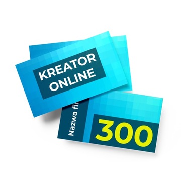 Wizytówki DWUSTRONNE | 300 sztuk | KREATOR ON-LINE