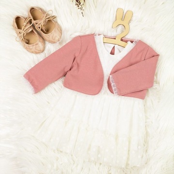 Свитер-болеро для крещения, белый 80/86 LUKRENCJA