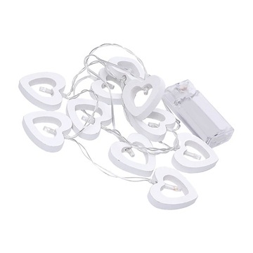 ДЕКОРАТИВНАЯ СВЕТОДИОДНАЯ ЦЕПЬ ДЕРЕВЯННОЕ ПЕРСИКОВОЕ СЕРДЦЕ