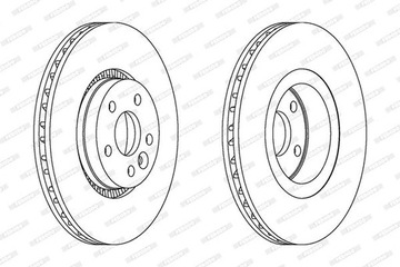 ТОРМОЗНОЙ ДИСК ПЕРЕДНИЙ DDF1607C-1 FERODO FORD