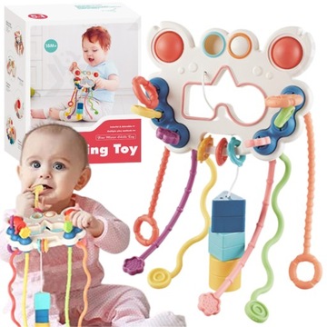 ZABAWKA SENSORYCZNA MONTESSORI GRYZAK DLA NIEMOWLĄT POP IT USPOKAJAJĄCY