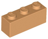 LEGO 3622 brick klocek 1x3 Medium Nougat 4szt.