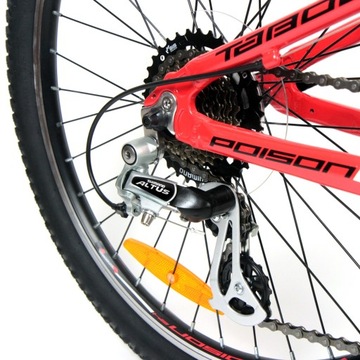 24-дюймовый АЛЮМИНИЕВЫЙ ВЕЛОСИПЕД TABOU POISON 2.0 SHIMANO MOUNTAIN MTB, ВЫСОКОЕ КАЧЕСТВО