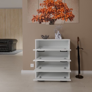 SZAFKA NA BUTY BIAŁA REGAŁ PÓŁKA STOJAK DO PRZEDPOKOJU ORGANIZER NA BUTY