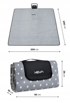 Одеяло HEVA для пляжного пикника с утеплителем, большой водонепроницаемый коврик 200x200см XXL