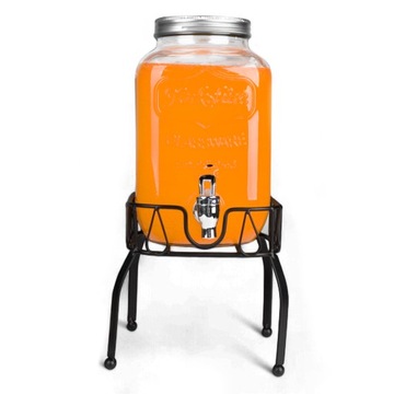 SŁÓJ Z KRANIKIEM I STOJAKIEM 4L SŁOIK NA STOJAKU DYSTRYBUTOR NA LEMONIADĘ