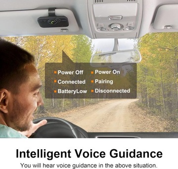 SUNITEC Zestaw głośnomówiący Siri Google Assistant Bluetooth 2 telefony