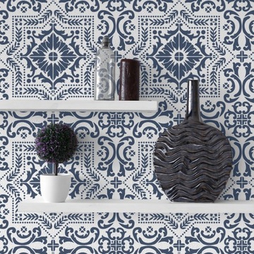 Szablon Malarski PŁYTKI KAFELKI Wielorazowy 10x10cm Wzór Geometria PINELA